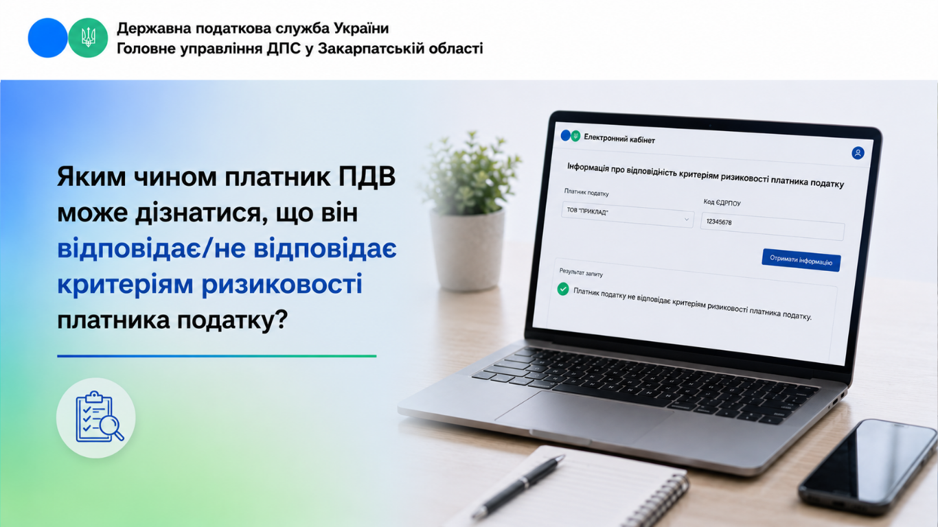 Яким чином платник ПДВ може дізнатися, що він відповідає/не відповідає критеріям ризиковості платника податку?