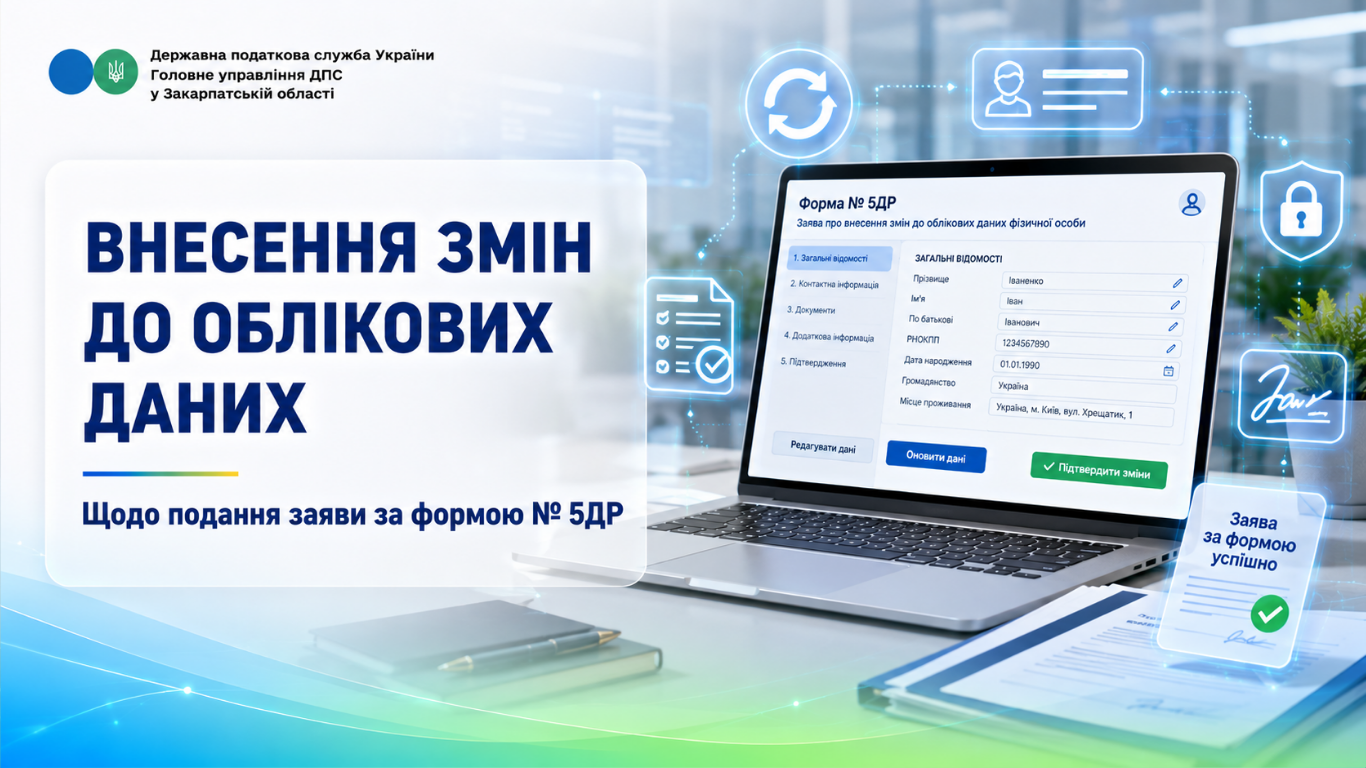 Щодо подання заяви за формою №5ДР