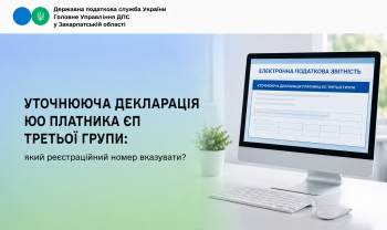 Уточнююча декларація ЮО платника ЄП третьої групи: який реєстраційний номер вказувати?