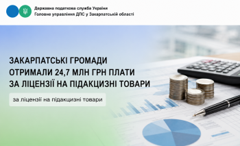 Закарпатські громади отримали 24,7 млн грн плати за ліцензії на підакцизні товари